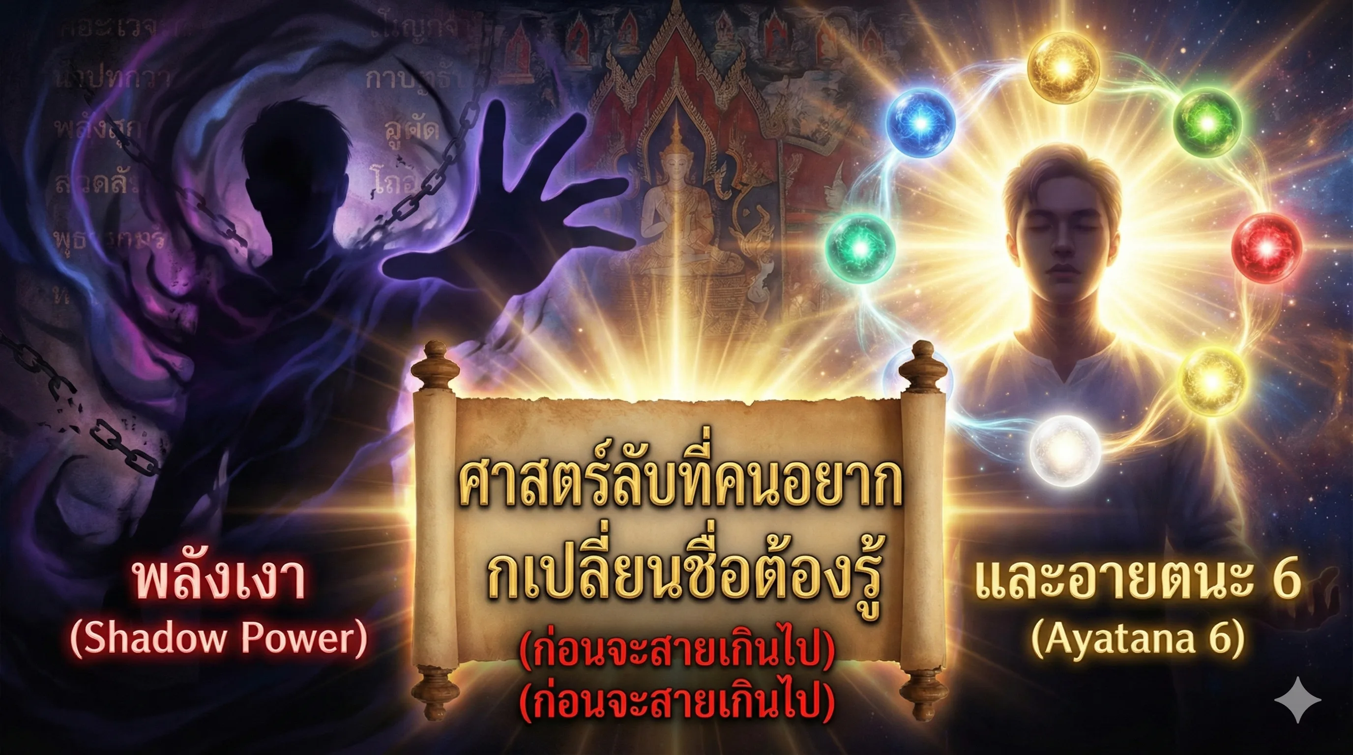 ภาพหน้าปกบทความ พลังเงาและอายตนะ 6: ศาสตร์ลับที่คนอยากเปลี่ยนชื่อต้องรู้ (ก่อนจะสายเกินไป)