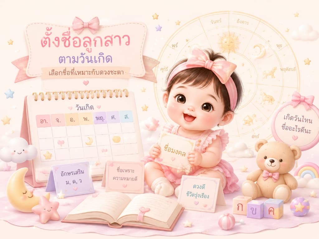 ตั้งชื่อลูกสาวเสริมดวง
