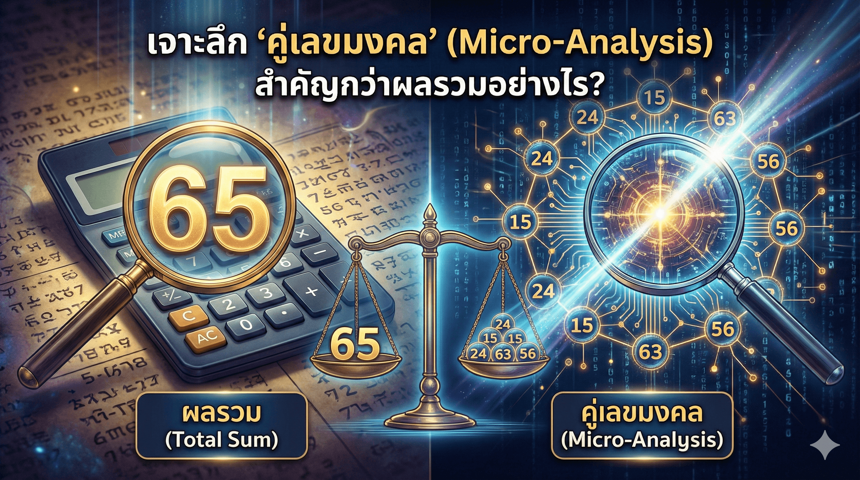 ภาพหน้าปอบทความ เจาะลึก "คู่เลขมงคล" (Micro-Analysis) สำคัญกว่าผลรวมอย่างไร? - บทความชื่อมงคล NameMongkol