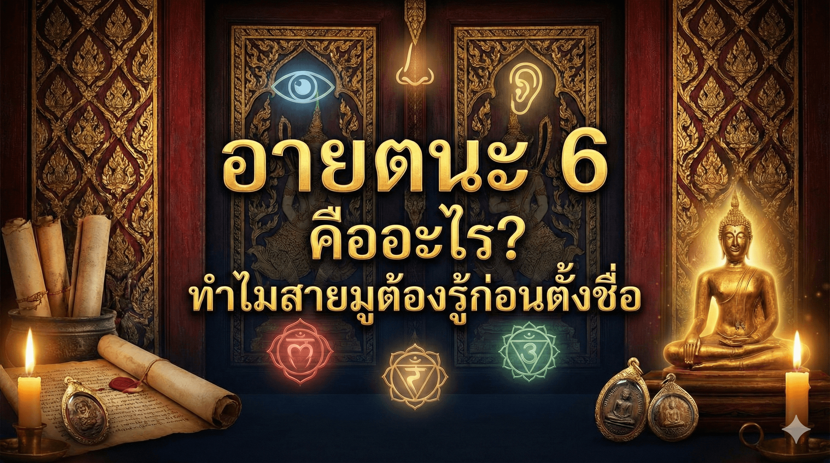 ภาพหน้าปอบทความ อายตนะ 6 คืออะไร? ทำไมสายมูต้องรู้ก่อนตั้งชื่อ - บทความชื่อมงคล NameMongkol