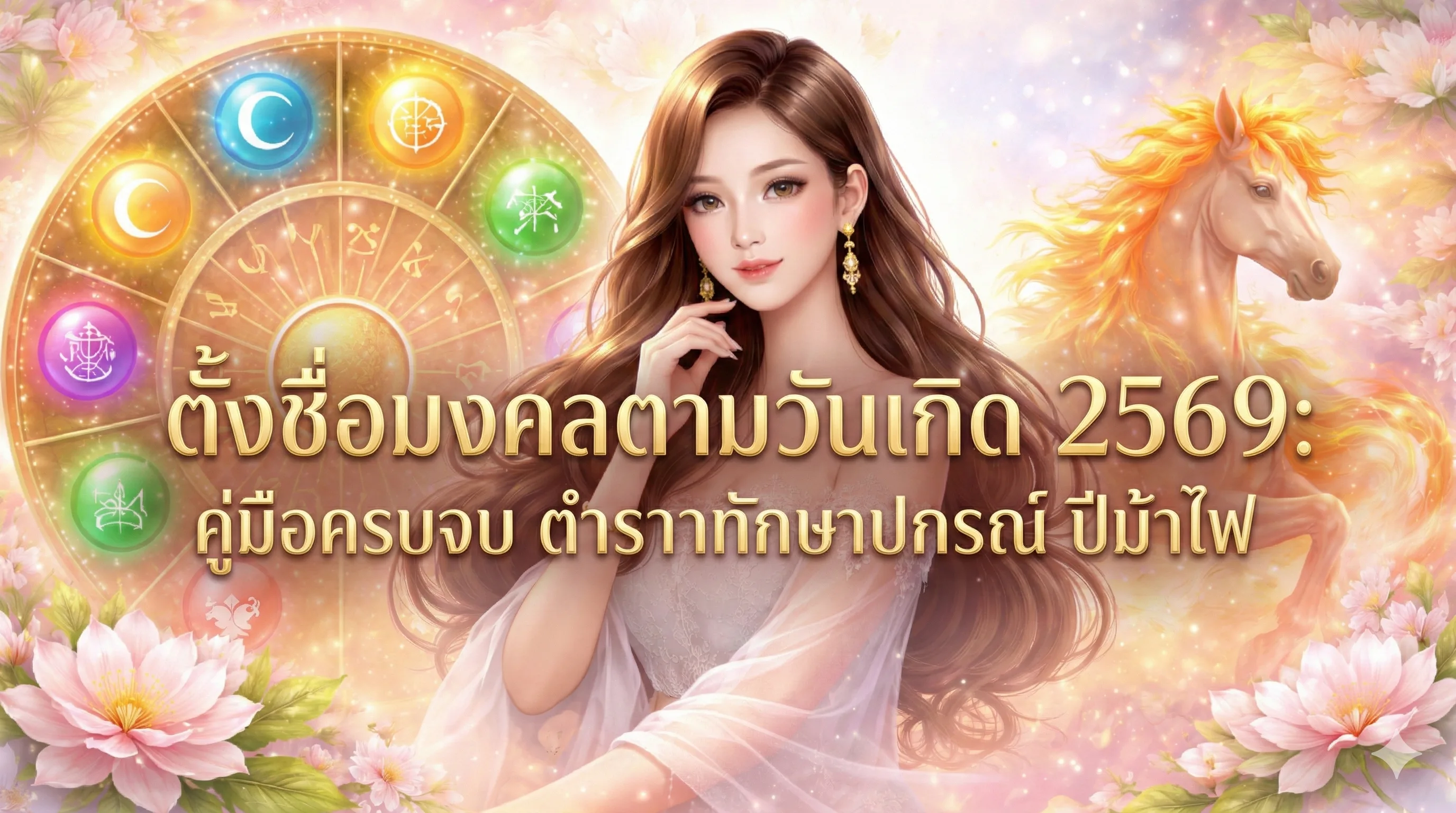ภาพหน้าปกบทความ ตั้งชื่อมงคลตามวันเกิด 2569: คู่มือครบจบ ตำราทักษาปกรณ์ ปีม้าไฟ พร้อมชื่อแนะนำทั้ง 7 วัน
