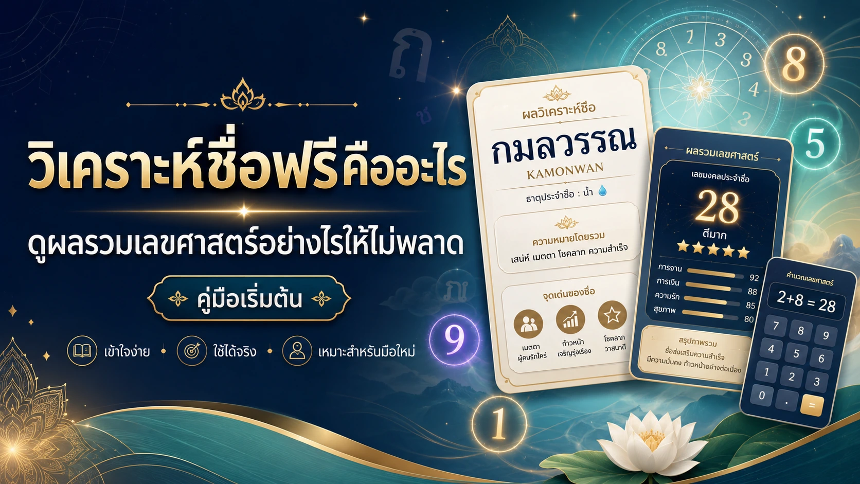 วิเคราะห์ชื่อฟรีคืออะไร ดูผลรวมเลขศาสตร์อย่างไร
